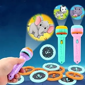 Kids Projector Torch Slide Projector Flashlight torch, Kids Projection Light Toy Slide Flashlight Lamp Education Learning